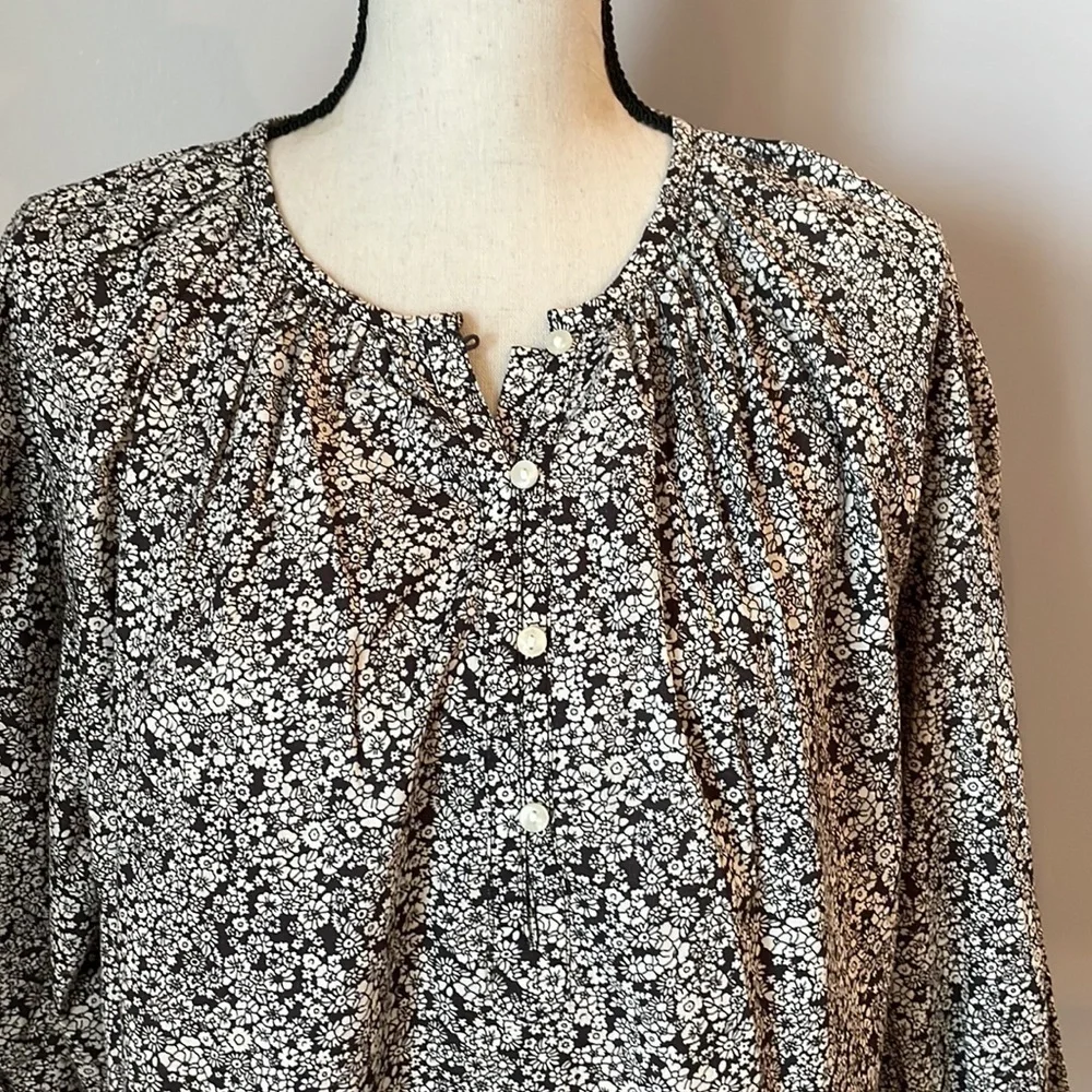 NWT Universal Thread SZ L Women's Balloon Long Sleeve Popover Blouse - Picture 4 of 15